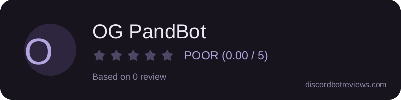 Rating banner for OG PandBot
