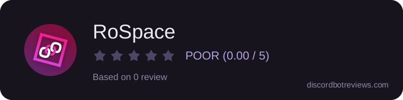 Rating widget preview for RoSpace