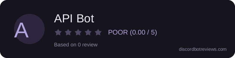 Rating widget preview for API Bot