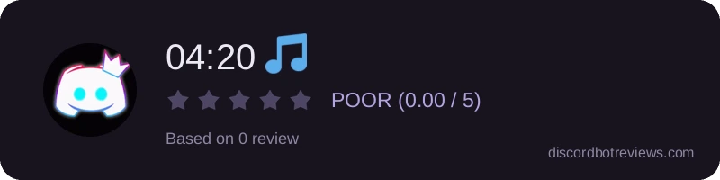 Rating widget preview for 04:20 🎵