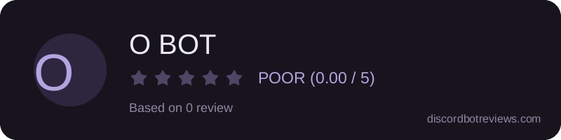 Rating widget preview for O BOT  