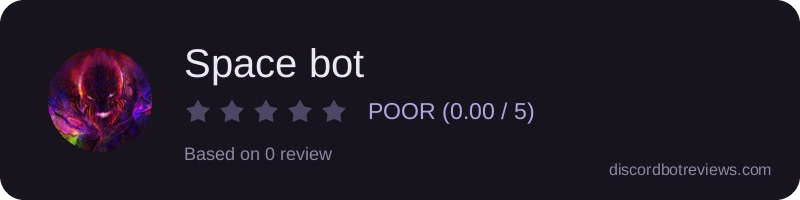 Rating widget preview for Space bot