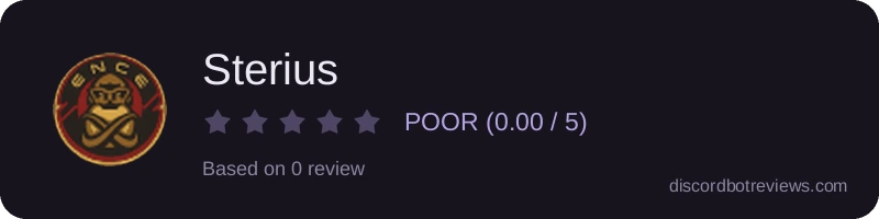 Rating widget preview for Sterius