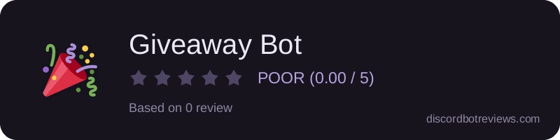Rating banner for Giveaway Bot