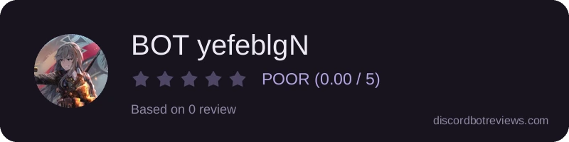 Rating widget preview for BOT yefeblgN