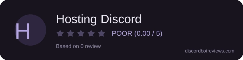 Rating widget preview for Hosting Discord 