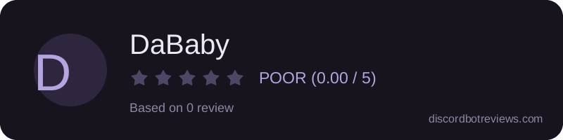 Rating widget preview for DaBaby