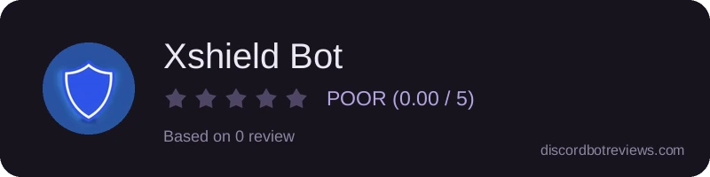 Rating widget preview for Xshield Bot
