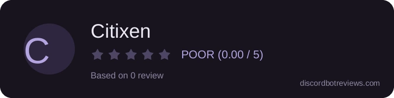 Rating widget preview for Citixen