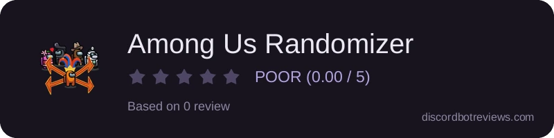 Rating widget preview for Among Us Randomizer