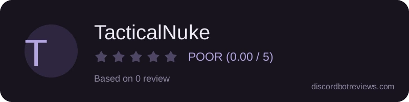 Rating widget preview for TacticalNuke