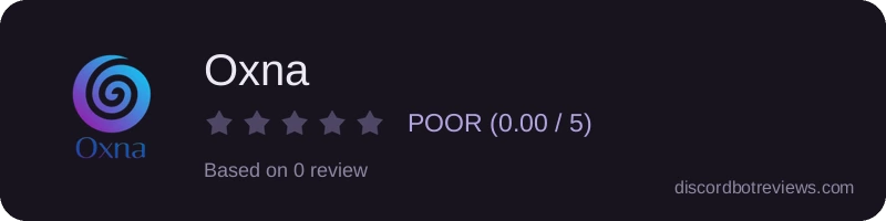 Rating widget preview for Oxna