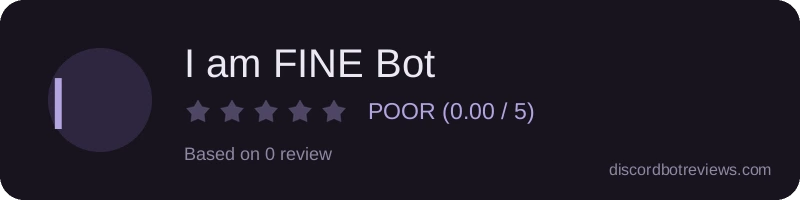 Rating widget preview for I am FINE Bot