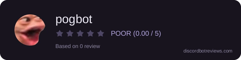 Rating widget preview for pogbot