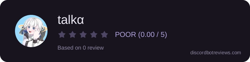 Rating widget preview for talkα