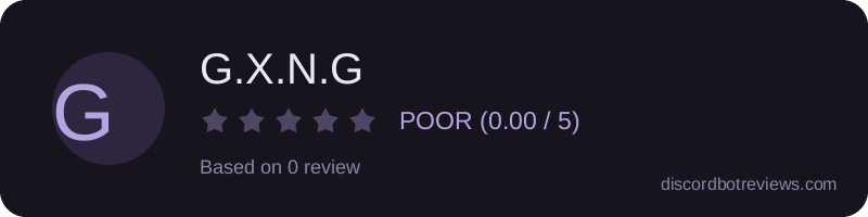 Rating widget preview for G.X.N.G