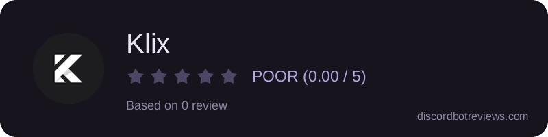 Rating widget preview for Klix