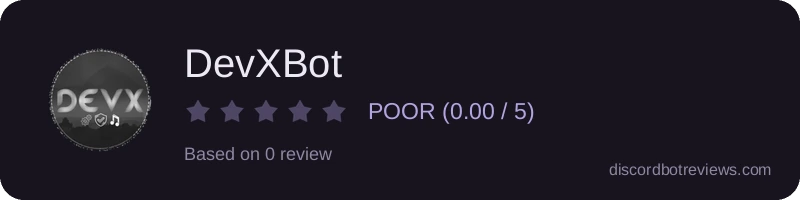 Rating widget preview for DevXBot