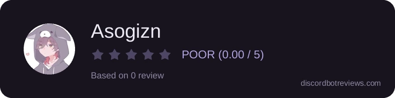Rating widget preview for Asogizn