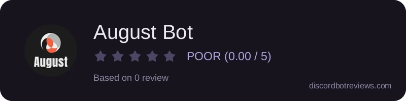 Rating widget preview for August Bot
