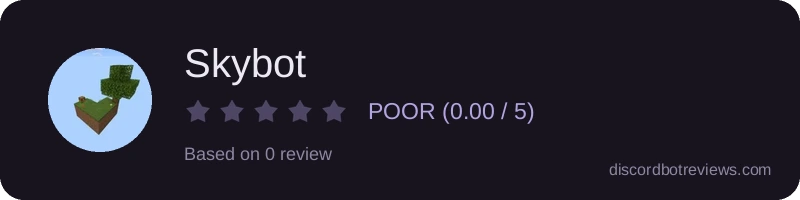 Rating widget preview for Skybot