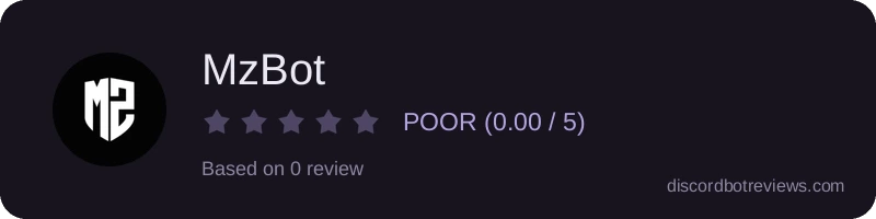 Rating widget preview for MzBot