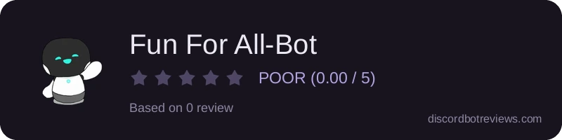 Rating widget preview for Fun For All-Bot