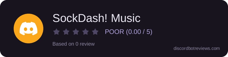 Rating widget preview for SockDash! Music