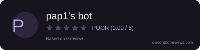 Rating banner for pap1's bot