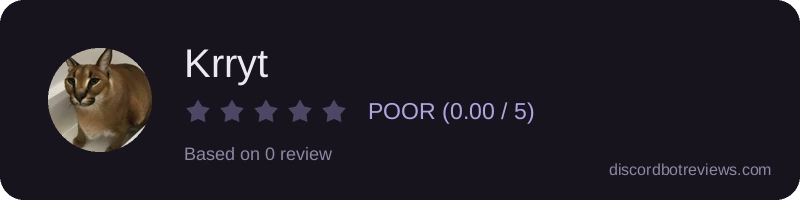 Rating widget preview for Krryt 