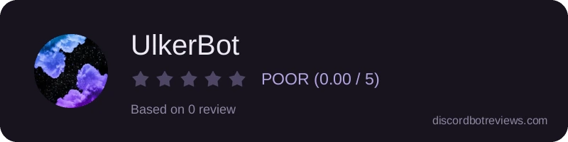 Rating widget preview for UlkerBot