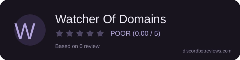 Rating widget preview for Watcher Of Domains