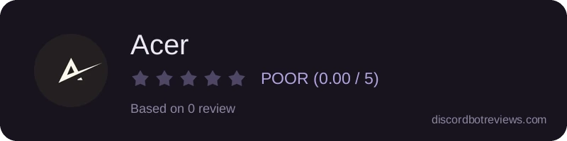 Rating widget preview for Acer
