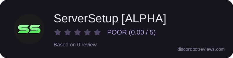 Rating widget preview for ServerSetup [ALPHA]
