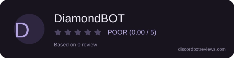 Rating widget preview for DiamondBOT