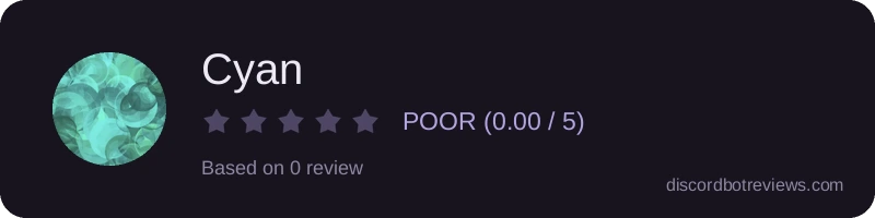 Rating widget preview for Cyan