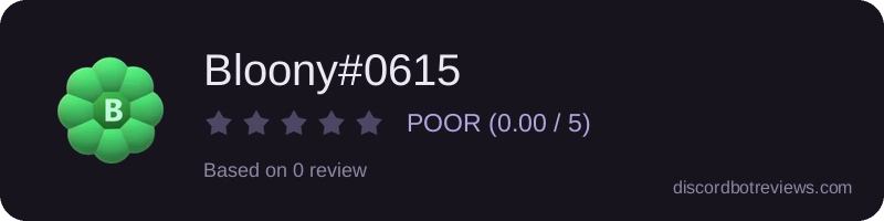 Rating widget preview for Bloony#0615