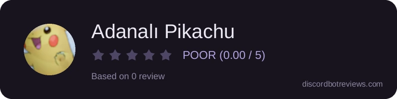 Rating widget preview for Adanalı Pikachu