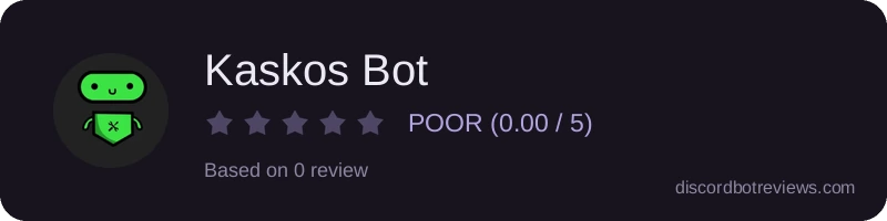 Rating widget preview for Kaskos Bot