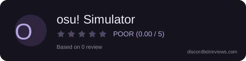 Rating widget preview for osu! Simulator