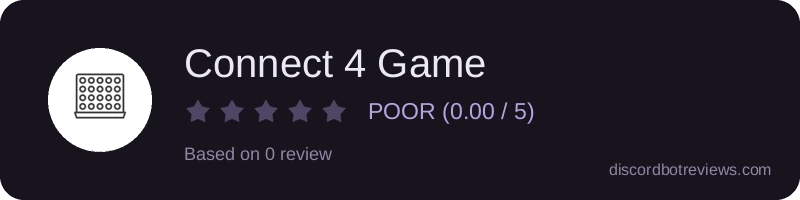 Rating widget preview for Connect 4 Game