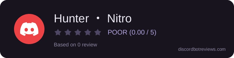 Rating widget preview for Hunter ・ Nitro