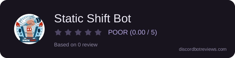 Rating widget preview for Static Shift Bot
