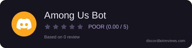 Rating widget preview for Among Us Bot