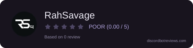 Rating widget preview for RahSavage