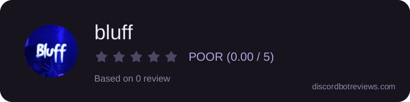 Rating widget preview for bluff