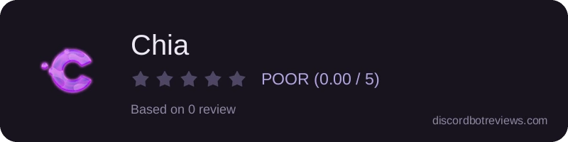 Rating widget preview for Chia