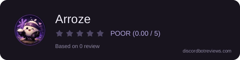 Rating widget preview for Arroze