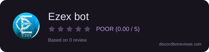 Rating widget preview for Ezex bot