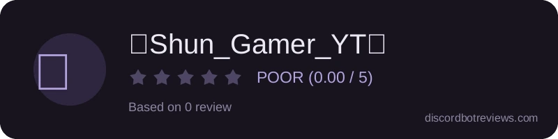 Rating widget preview for ❄Shun_Gamer_YT❄